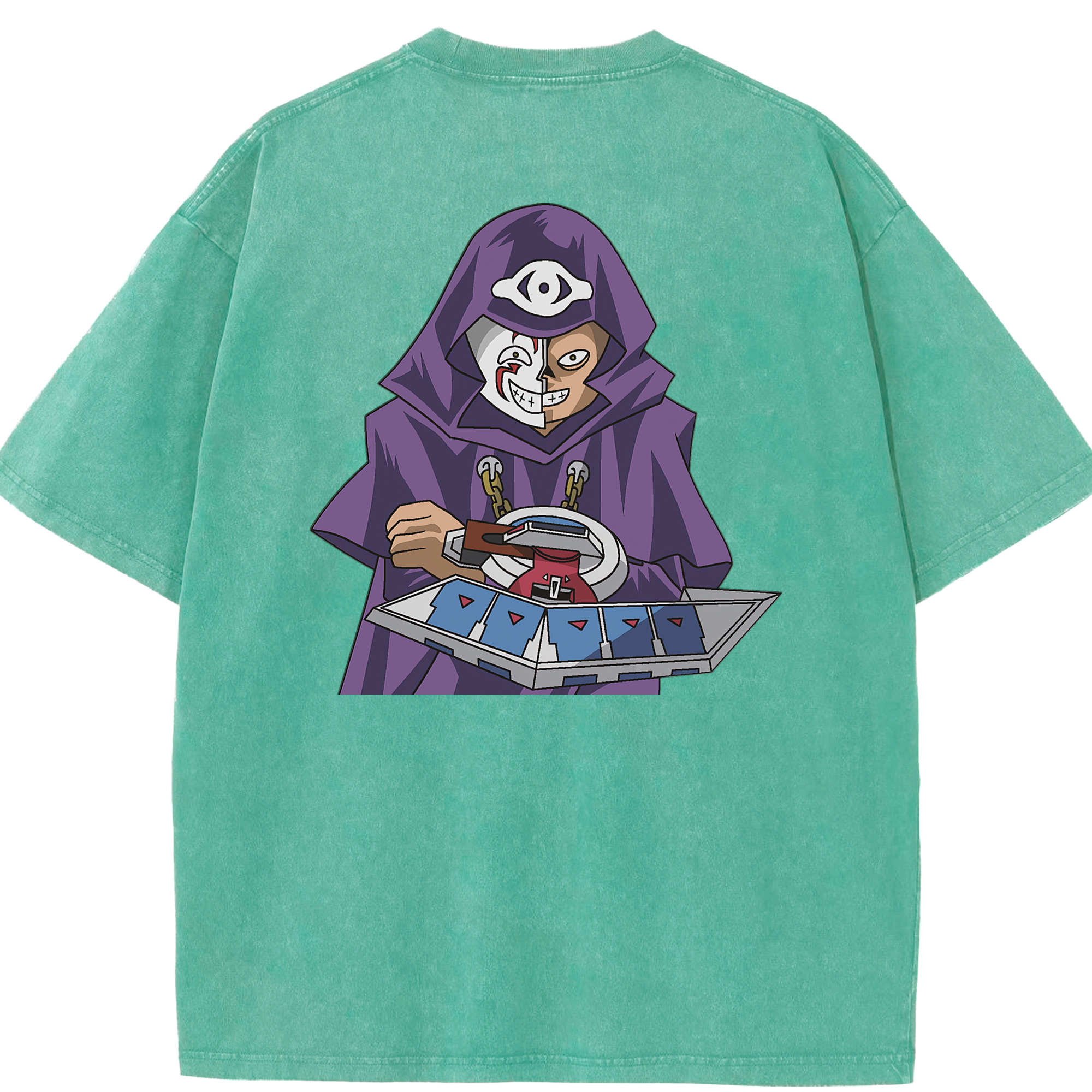 （画像用） 遊☆戯☆王 Yu-Gi-Oh! 綿100% ヴィンテージ風 半袖Tシャツ（背面プリント）